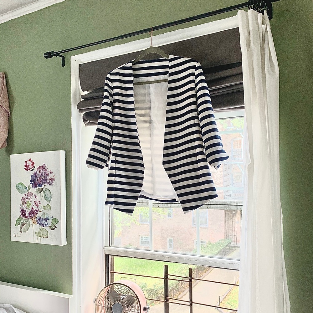 3 for $20 [Shein] Striped Rolled Sleeve Blazer